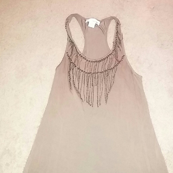 Brown tank top with chains - Picture 1 of 3