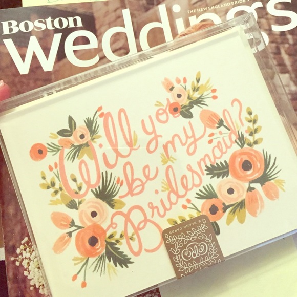 4 Rifle Paper Bridesmaid Cards BHLDN Paper Source