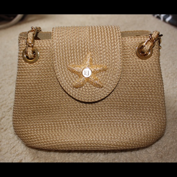 Eric Javits Women's Beige Mini Star Shoulder Bag