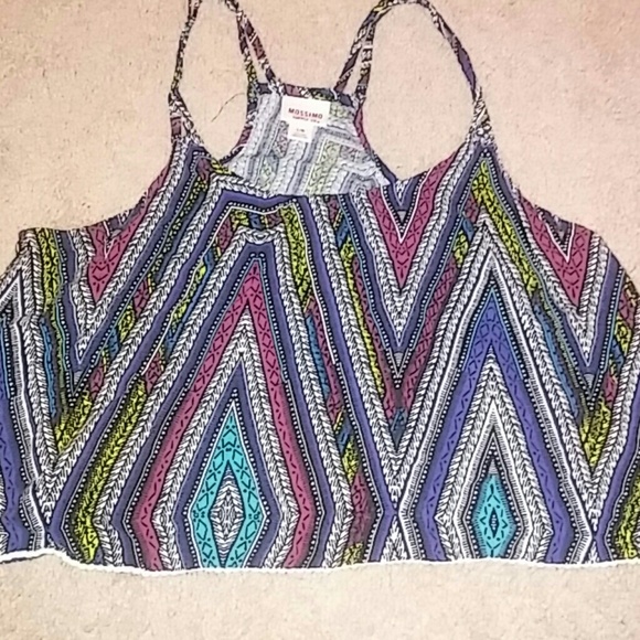 Aztec print crop top