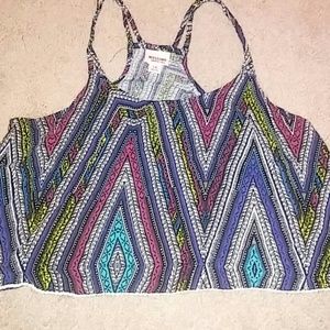Aztec print crop top