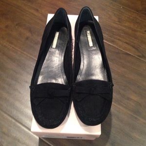 BCBGeneration black microsuede flats