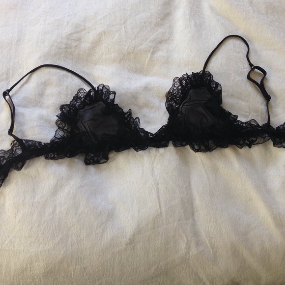 Malizia La Perla black triangle lace bralette