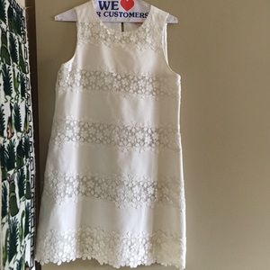 J Crew white shift dress