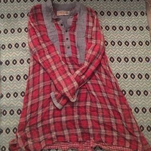 Free People plaid frock dress
