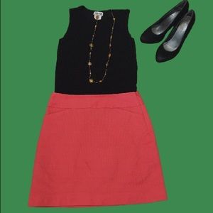 Coral Textured Pencil Skirt from LOFT