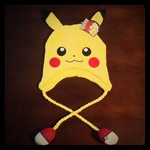 Pokemon Pikachu embroidered Laplander beanie, NWT