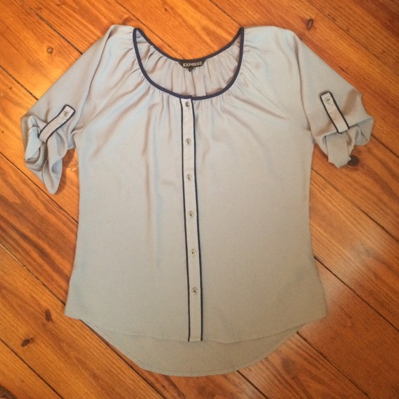 Like new steel grey Express blouse