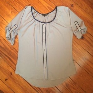 Like new steel grey Express blouse