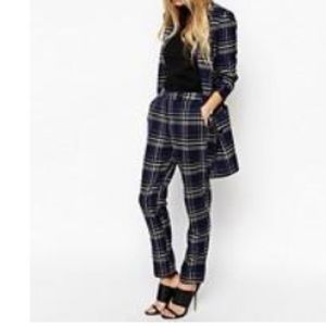 ASOS plaid trousers