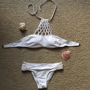 Adorable white bathing suit