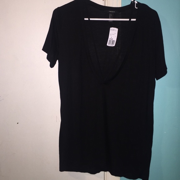 Strappy V Neck Shirt