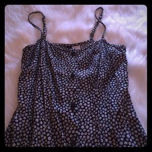 H&M Floral Button-Up Mini Dress. Size 2.