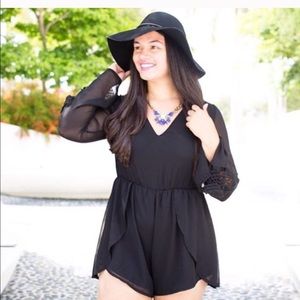 Stylish black romper