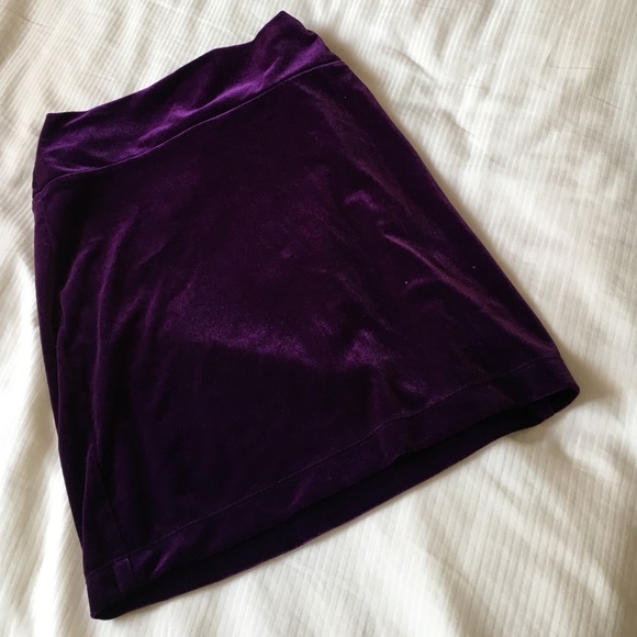 Velvet purple skirt