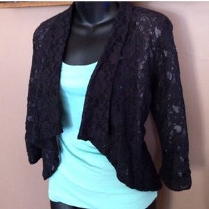Black Lace Lined Blazer✨