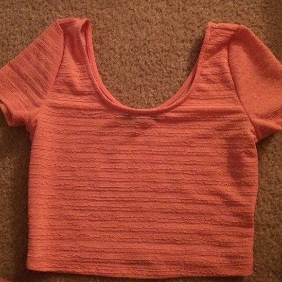Peach crop top