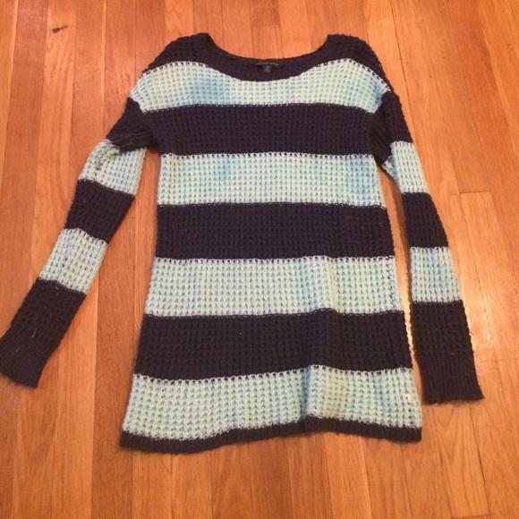 Mint + Navy AE SWEATER