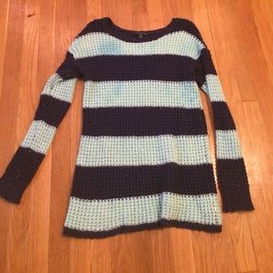 Mint + Navy AE SWEATER