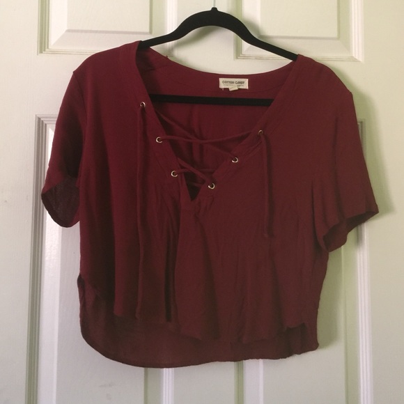 Lace Up Crop