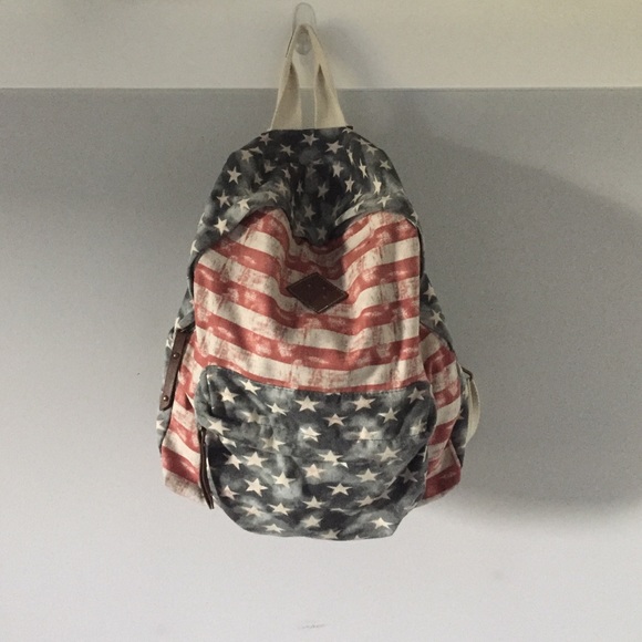 American Flag Print Backpack