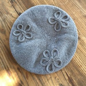 Gray Wool Beret