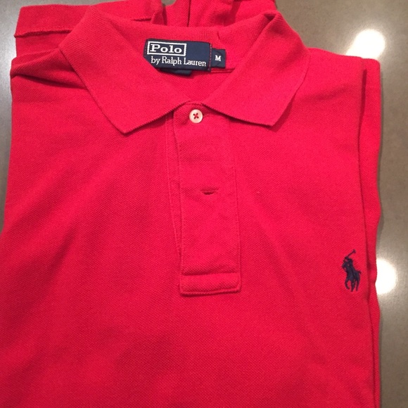 Red short sleeved polo by Ralph Lauren