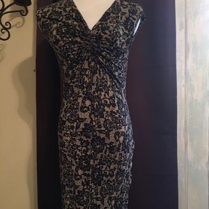 Michael Kors Dress Black Lace Look over beige. XS