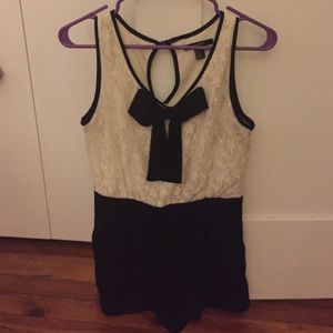 White and Black Romper