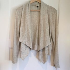 Check and Stripe soft gray sweater