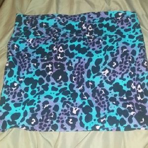 Stretch Leopard Print Skirt