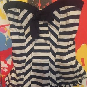 Corset type sailor top
