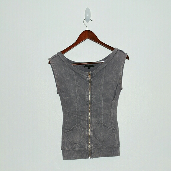 Lavender/Grey Zipped Vest