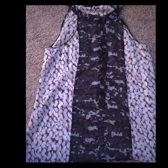 Boutique sheer camouflage print top-so cute! M $10