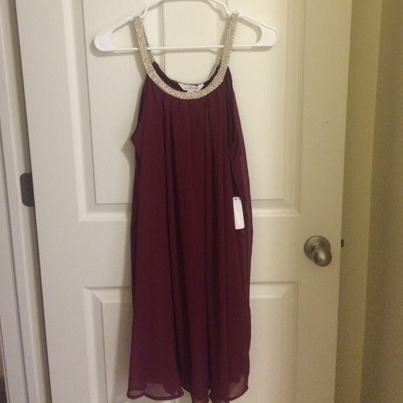 Dark wine color dress