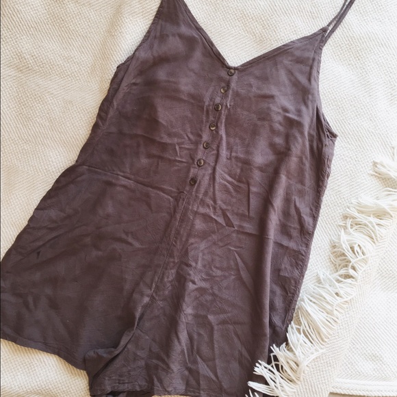 RVCA Button-Down Sleeveless Romper