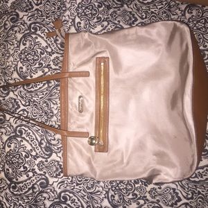 Two tone brown Michael kors handbag