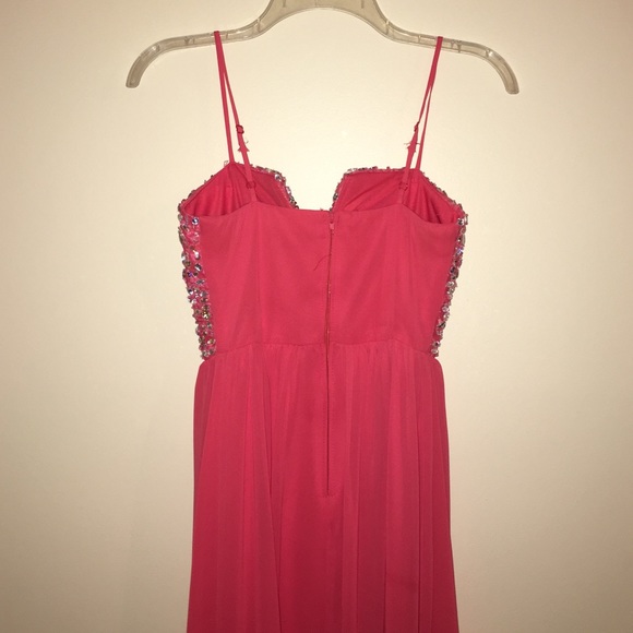Coral Long Prom/Homecoming Dress - Picture 4 of 4