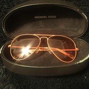 Orange Aviator Style Michael Kors Sunglasses