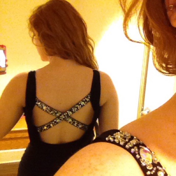 Black prom dress. Worn once.