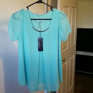 Petite size XL turquoise blouse
