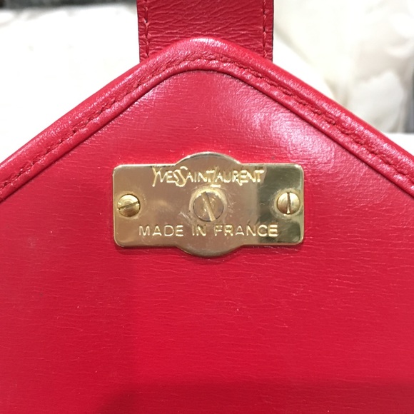 Yves Saint Laurent Bags Ysl Red Leather Vintage Crossbody Bag