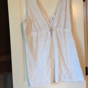 White chevron swim cover