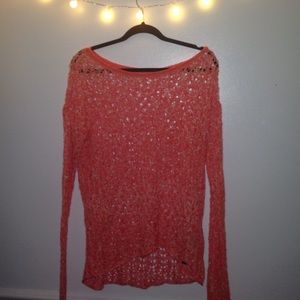 PEACH HOLLISTER SWEATER