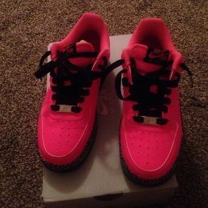 Pink , Gray & Black Air Force 1 (SG) Sneakers.