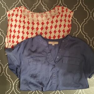 DONATING ON 9/30 - Bundle of two small Loft tops