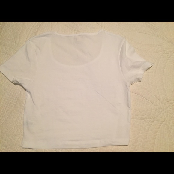 Zenana white crop top tee - Picture 3 of 3