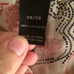 Lane Bryant sheer pink patterned blouse