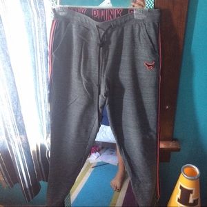 VS gray and pink joggers