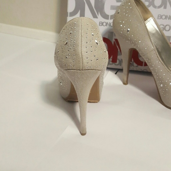 Sparkly night out peep toe heels - Picture 3 of 3